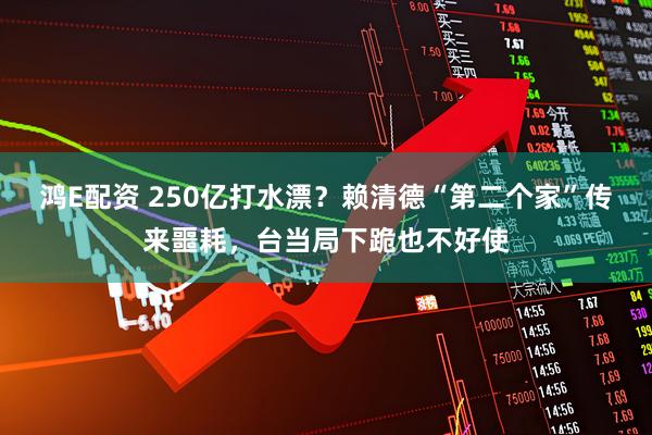 鸿E配资 250亿打水漂？赖清德“第二个家”传来噩耗，台当局下跪也不好使